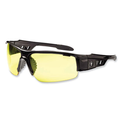 Skullerz Dagr Safety Glasses, Black Nylon Impact Frame, Yellow Polycarbonate Lens