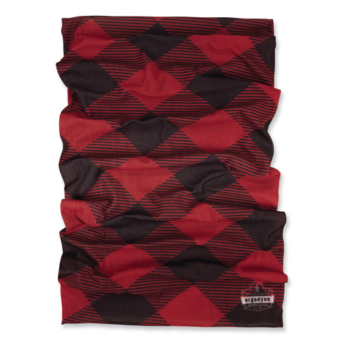 Chill-its 6485 Multi-band, Polyester, One Size Fits Most, Red Buffalo Plaid