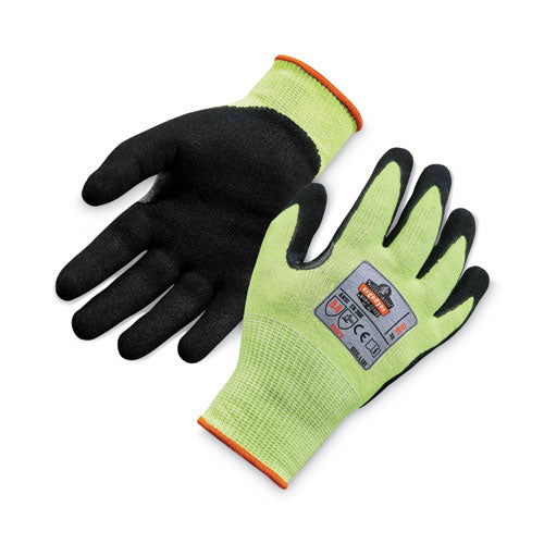 Proflex 7041 Ansi A4 Nitrile-coated Cr Gloves, Lime, Large, Pair