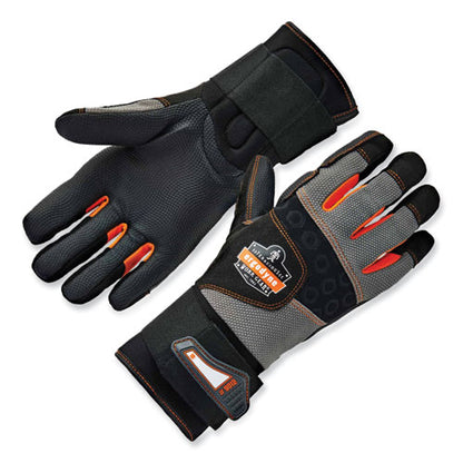 Proflex 9012 Certified Av Gloves + Wrist Support, Black, Small, Pair