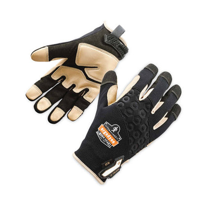 Proflex 710ltr Heavy-duty Leather-reinforced Gloves, Black, Small, Pair