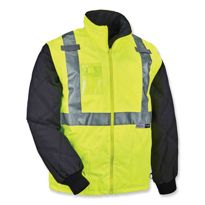 Glowear 8287 Class 2 Hi-vis Jacket With Removable Sleeves, Small, Lime