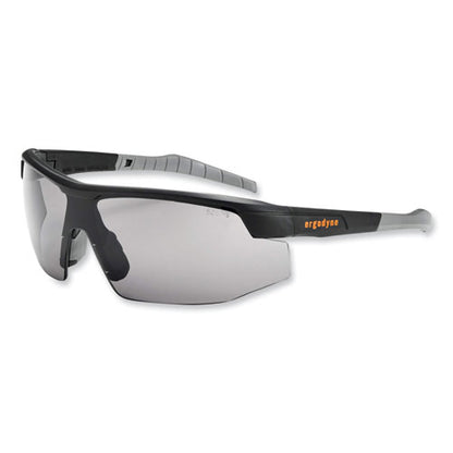 Skullerz Skoll Safety Glasses, Matte Black Nylon Impact Frame, Anti-fog Smoke Polycarbonate Lens