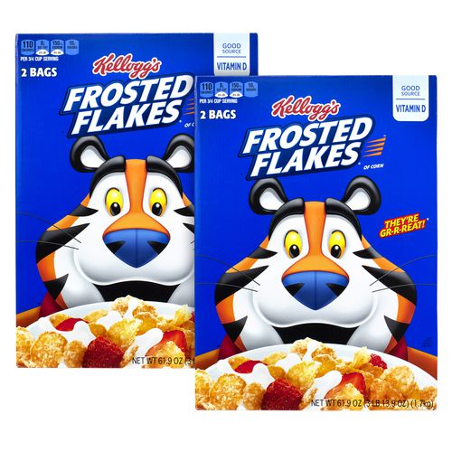 Frosted Flakes Breakfast Cereal, 2 Bags/61.9 Oz Box, 2 Boxes/carton