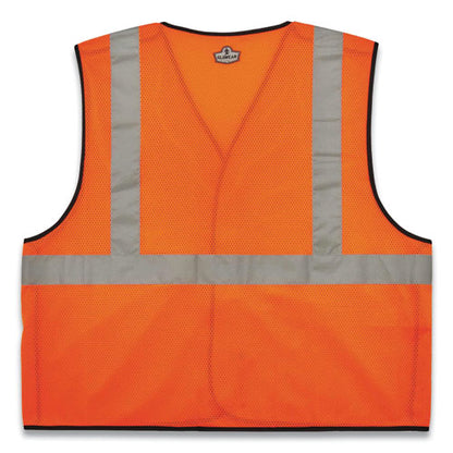 Glowear 8216ba Class 2 Breakaway Mesh Id Holder Vest, Polyester, Small/medium, Orange