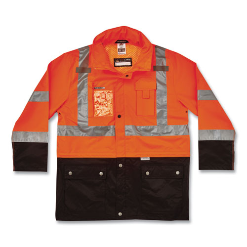 Glowear 8386 Class 3 Hi-vis Outer Shell Jacket, Polyester, Large, Orange