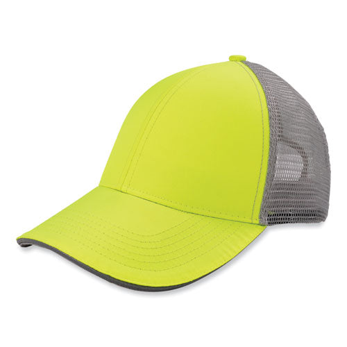 Glowear 8933 Reflective Snapback Hat, Cotton/polyester, One Size Fits Most, Hi-vis Lime