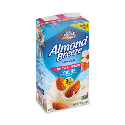 Almond Breeze Almond Milk, Unsweetened Vanilla, 64 Oz Carton, 2/pack