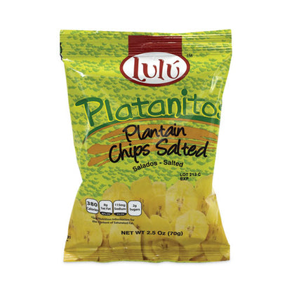 Platanitos Plantain Chips, 2.5 Oz/pack, 30 Packs/carton