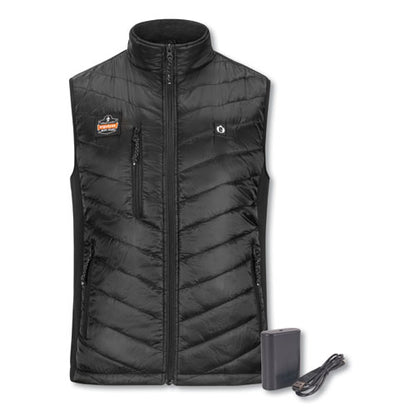 N-ferno 6495 Rechargeable Heated Vest With Battery Power Bank, Fleece/polyester, 3x-large, Black