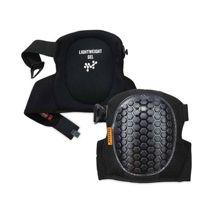 Proflex 367 Lightweight Gel Knee Pads, Round Cap, Hook And Loop Closure, One Size, Black, Pair