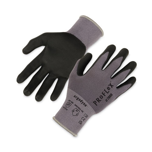 Proflex 7000 Nitrile-coated Gloves Microfoam Palm, Gray, Medium, Pair