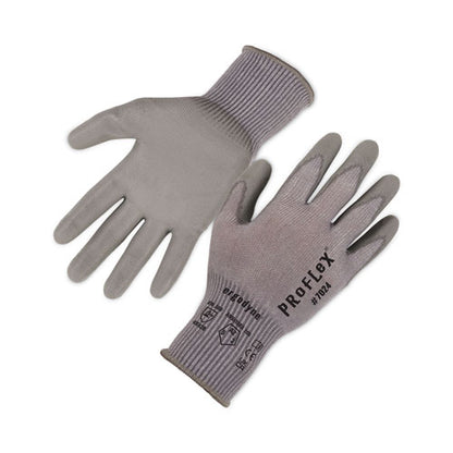 Proflex 7024 Ansi A2 Pu Coated Cr Gloves, Gray, Large, 12 Pairs/pack