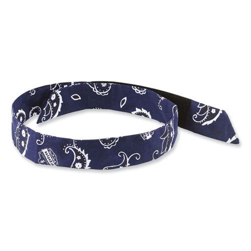 Chill-its 6705 Cooling Embedded Polymers Hook And Loop Bandana Headband, One Size Fits Most, Navy Western