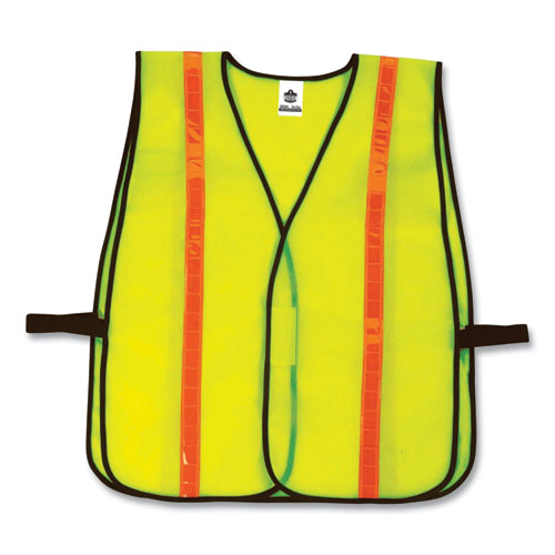 Glowear 8040hl Non-certified Hi-gloss Vest, Polyester, One Size Fits Most, Lime