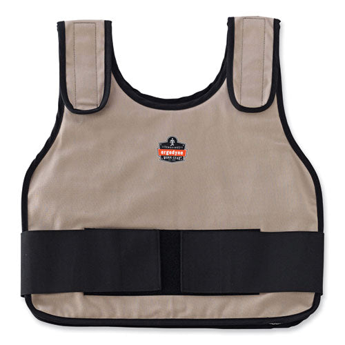 Chill-its 6225 Premium Fr Phase Change Cooling Vest, Modacrylic Cotton, Large/x-large, Khaki