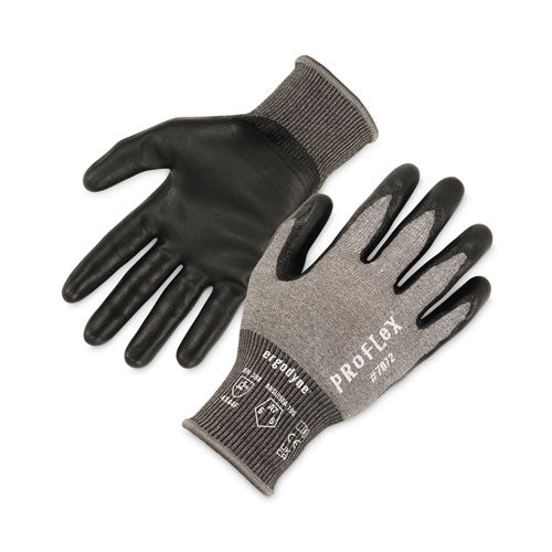 Proflex 7072 Ansi A7 Nitrile-coated Cr Gloves, Gray, Large, Pair