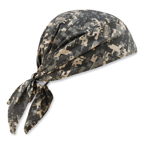 Chill-its 6710ct Cooling Pva Tie Bandana Triangle Hat, One Size Fits Most, Camo