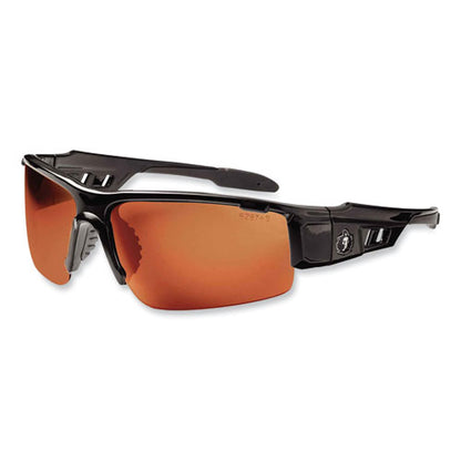 Skullerz Dagr Safety Glasses, Black Nylon Impact Frame, Polarized Copper Polycarbonate Lens