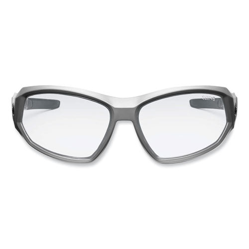 Skullerz Loki Safety Glasses/goggles, Matte Gray Nylon Impact Frame, Anti-fog Clear Polycarb Lens