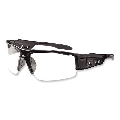 Skullerz Dagr Safety Glasses, Black Nylon Impact Frame, Anti-fog Clear Polycarbonate Lens