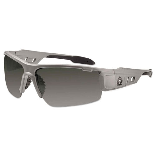 Skullerz Dagr Safety Glasses, Matte Gray Frame/smoke Lens, Nylon/polycarb