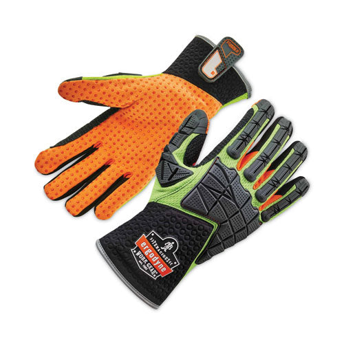 Proflex 925f(x) Standard Dorsal Impact-reducing Gloves, Black/lime, X-large, Pair