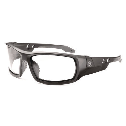 Skullerz Odin Anti-scratch And Enhanced Anti-fog Safety Glasses, Black Nylon Impact Frame, Clear Polycarbonate Lens