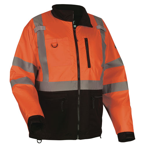 Glowear 8351 Class 3 Hi-vis Windbreaker Water-resistant Jacket, 3x-large, Orange