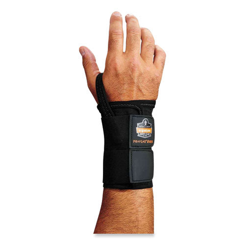 Proflex 4010 Double Strap Wrist Support, Medium, Fits Right Hand, Black