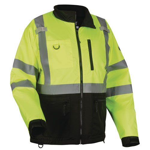 Glowear 8351 Class 3 Hi-vis Windbreaker Water-resistant Jacket, 2x-large, Lime