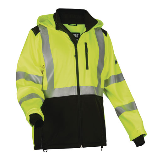 Glowear 8353 Class 3 Hi-vis Softshell Water-resistant Jacket, 4x-large, Lime