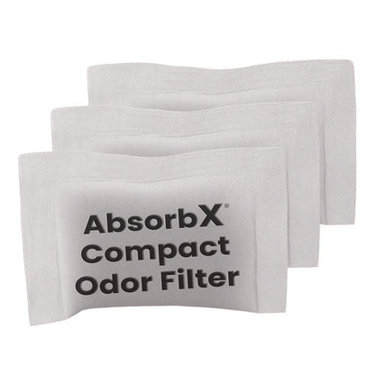 Absorbx Compact Odor Filter, 0.03 Lb Bag, Unscented, 3/pack