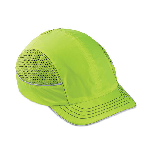 Skullerz 8950 Bump Cap Hat, Short Brim, Lime