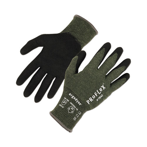 Proflex 7042 Ansi A4 Nitrile-coated Cr Gloves, Green, 2x-large, 12 Pairs/pack