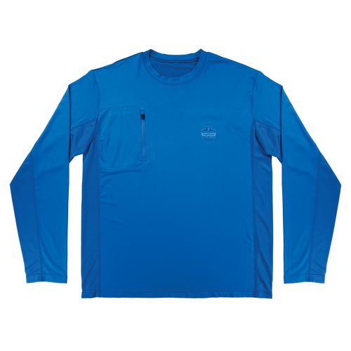 Chill-its 6689 Cooling Long Sleeve Sun Shirt With Uv Protection, Medium, Blue