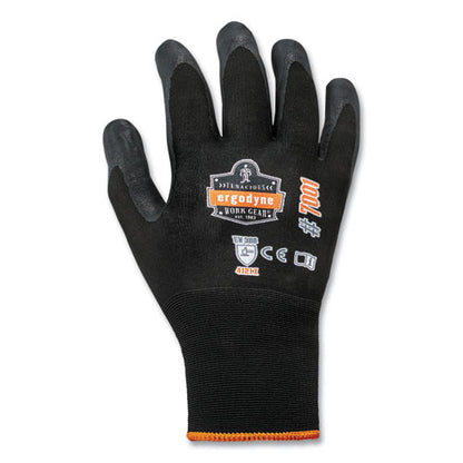 Proflex 7001-case Nitrile Coated Gloves, Black, Medium, 144 Pairs/carton