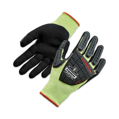 Proflex 7141 Ansi A4 Dir Nitrile-coated Cr Gloves, Lime, Small, Pair