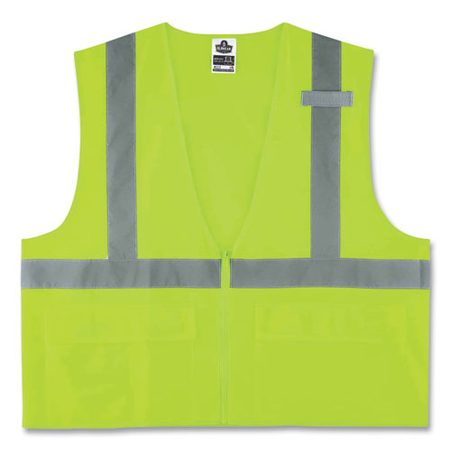 Glowear 8225z Class 2 Standard Solid Vest, Polyester, Lime, 2x-large/3x-large