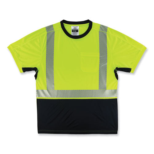 Glowear 8283bk Class 2 Lightweight Performance Hi-vis T-shirt, Polyester, 2x-large, Lime