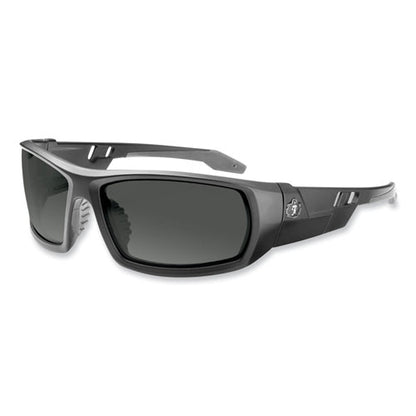 Skullerz Odin Safety Glasses, Matte Black Nylon Impact Frame, Anti-fog Smoke Polycarbonate Lens