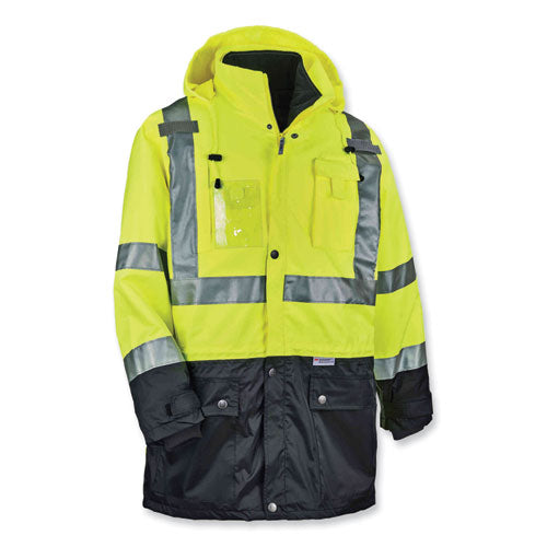 Glowear 8388 Class 3/2 Hi-vis Thermal Jacket Kit, 5x-large, Lime