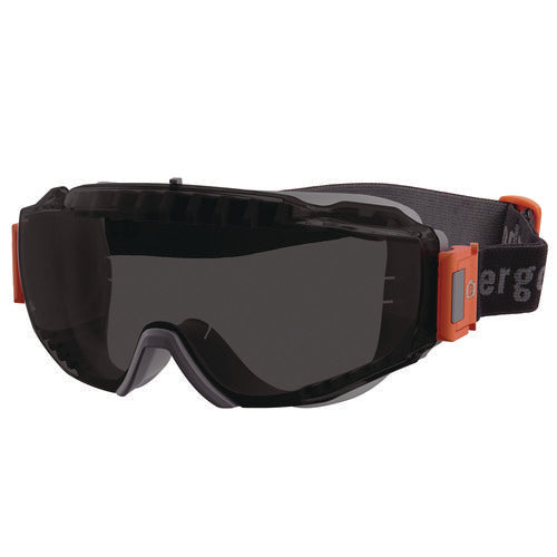 Skullerz Modi Otg Anti-scratch And Enhanced Anti-fog Safety Goggles With Elastic Strap, Smoke Lens