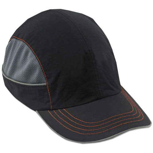 Skullerz 8950 Bump Cap Hat, Long Brim, Black