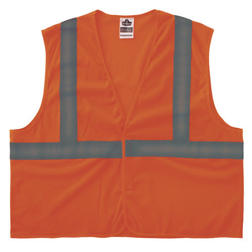 Glowear 8205hl-eco Class 2 Recycled Hi-vis Vest, Mesh, Polyester, X-small, Orange