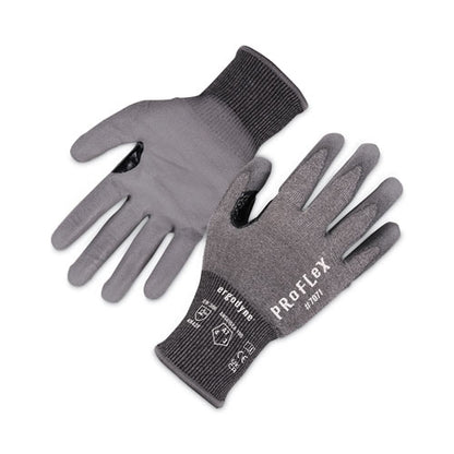 Proflex 7071 Ansi A7 Pu Coated Cr Gloves, Gray, X-large, Pair