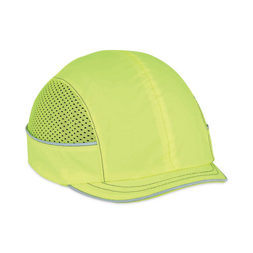 Skullerz 8950 Bump Cap Hat, Micro Brim, Lime