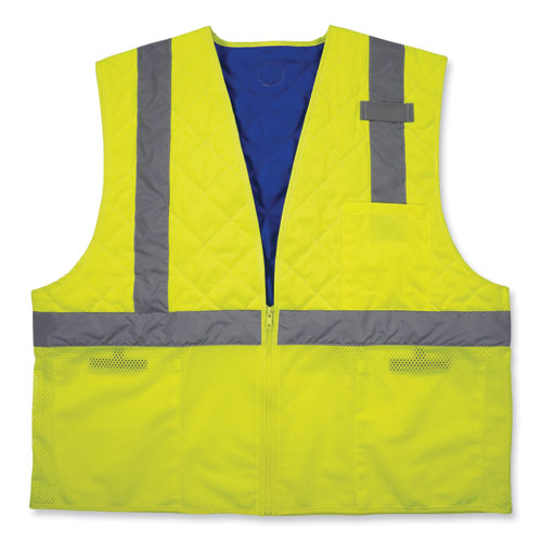 Chill-its 6668 Class 2 Hi-vis Safety Cooling Vest, Polymer, Small, Lime