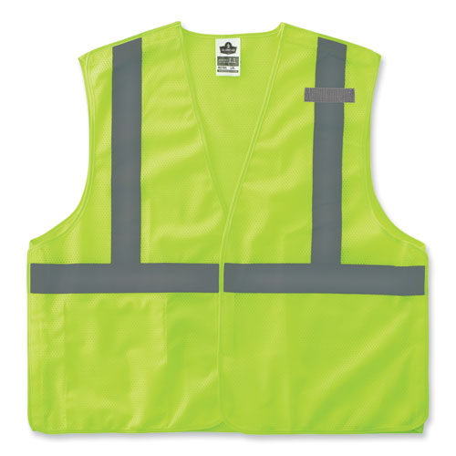 Glowear 8215ba-s Single Size Class 2 Economy Breakaway Mesh Vest, Polyester, X-large, Lime