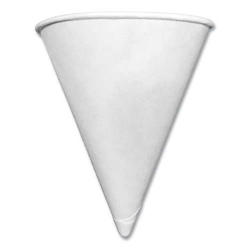 Paper Cone Cups, 3.2 Oz, White, 5,000/carton